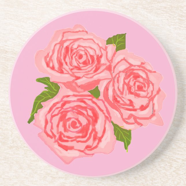 Pink roses underlägg (Framsidan)