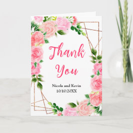 Pink Roses with Foliage Wedding Tack Kort