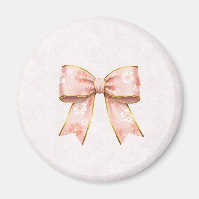 Pink Sakura Ribbon – Japanese-Inspired Magnet (Framsidan)