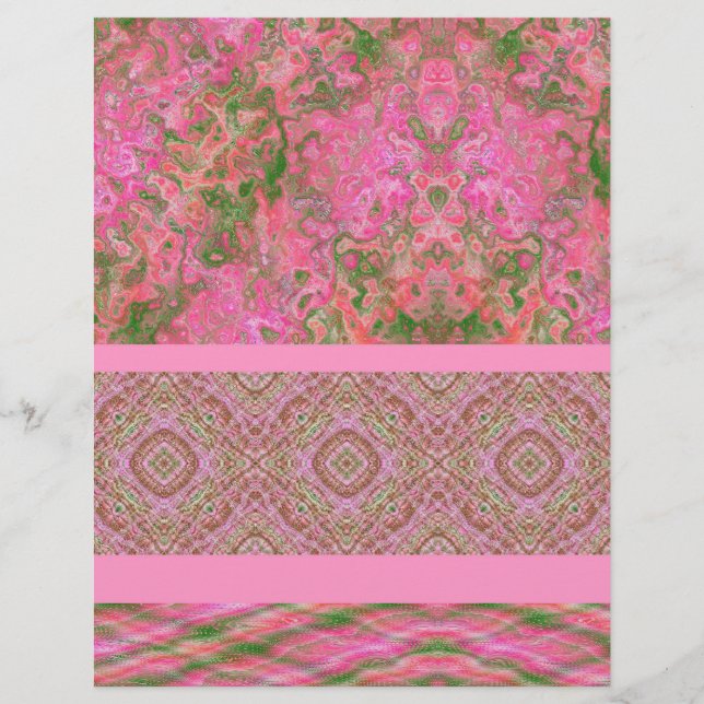 Pink Sampler Bulk Scrapbook Paper Pages Reklamblad (Framsidan)