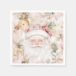 Pink Santa Christmas Pappersservett