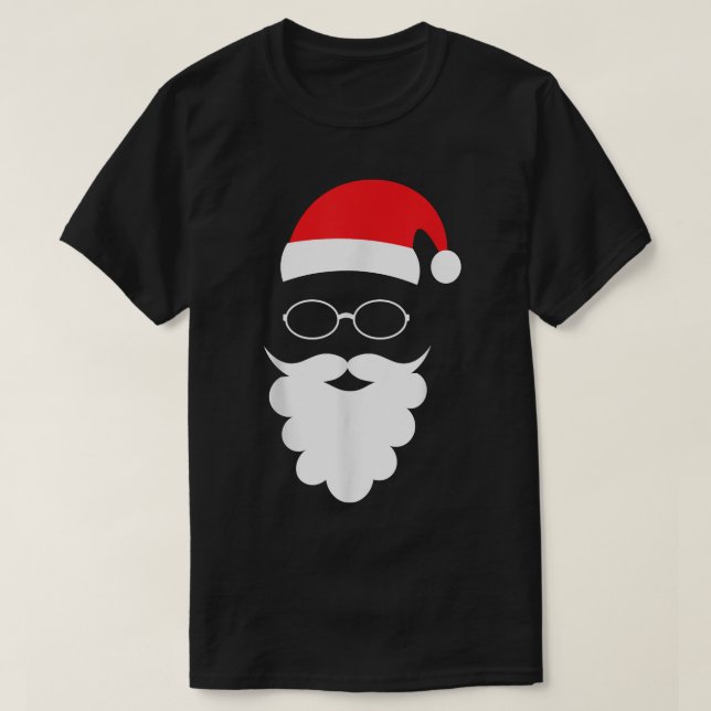Pink Santa Claus face motif  T Shirt (Design framsida)