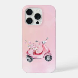 Pink Scooter Floral Phone Case