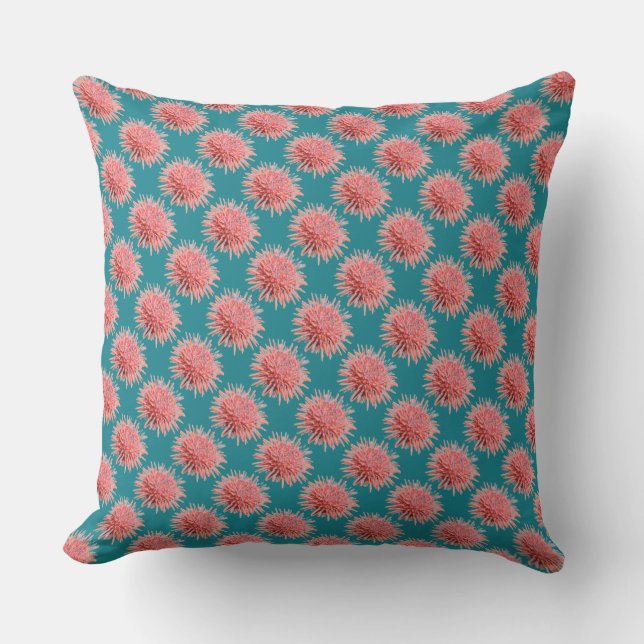 Pink Sea Urchins Pattern Kudde (Framsida)