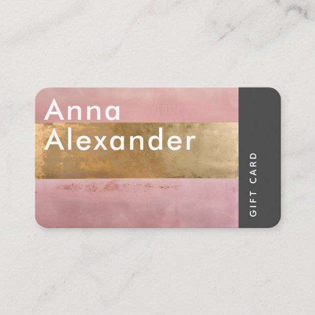 Pink Serenity Design 2 Gift Card Visitkort (Framsida)