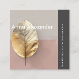 Pink Serenity Design 4 Fyrkantigt Visitkort