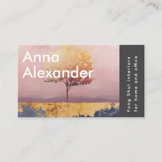 Pink Serenity Design 6 Visitkort (Framsida)