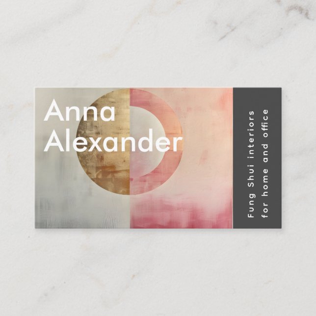 Pink Serenity Design 7 Visitkort (Framsida)