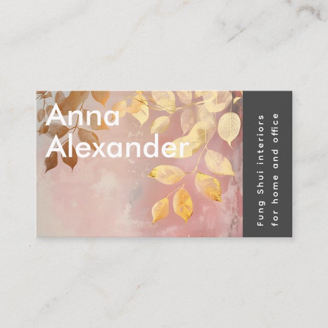 Pink Serenity Design 9 Visitkort (Framsida)