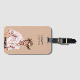 Pink Shirt Western Farm Cowboy Bagagebricka