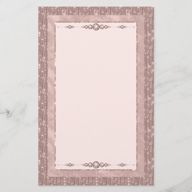 Pink Showgirl Glam Romance Stationery Brevpapper (Framsida)