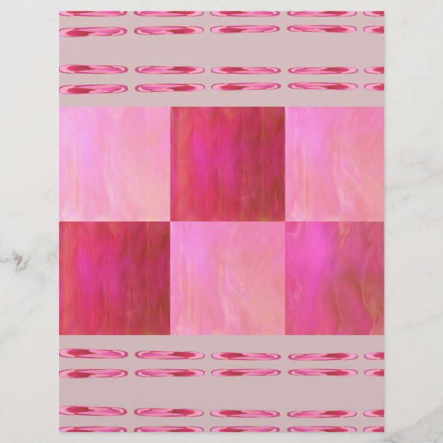 Pink Skies Tiles Bulk Scrapbook Paper Pages Reklamblad (Framsidan)
