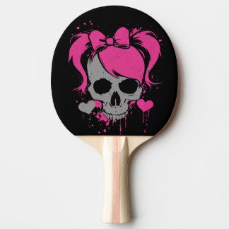 Pink Skull Girl – Dark Cute Style Pingisracket