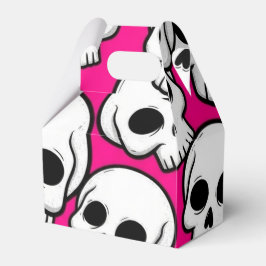 Pink Skull Pattern Favor Box Presentaskar
