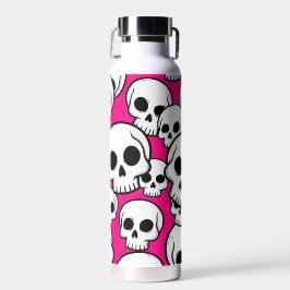 Pink Skull Pattern Insulated Bottle