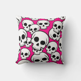 Pink Skull Pattern Kudde