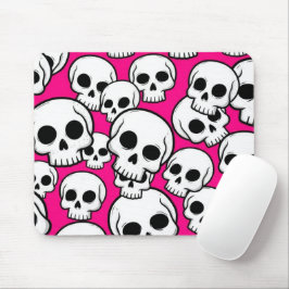 Pink Skull Pattern Mousepad Musmatta