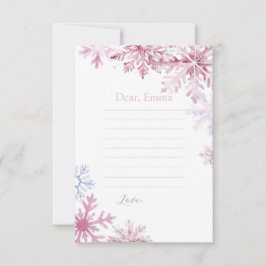 Pink Snowflake Time Capsule Card Inbjudningar