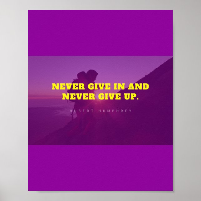 Pink solnedgång motivation poster (Framsidan)
