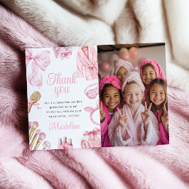 Pink Spa Party Girl Birthday  Tack Kort