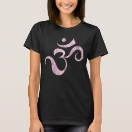 Pink Sparkle Om  T Shirt