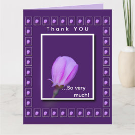 Pink Spring Blossom Flower Personalized Thank You Kort