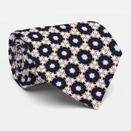 Pink Stars and Cream Rings Neck Tie Slips