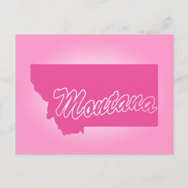 Pink State Montana vykort (Framsida)