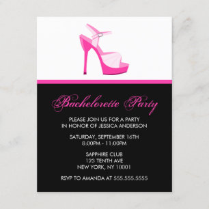 Pink Stiletto Möhippa Inbjudningar