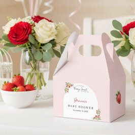 Pink Strawberry Baby Shower Presentaskar