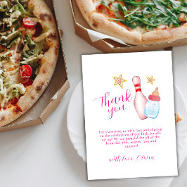 Pink Strike Up Some Fun Bowling Girl Baby Shower Tack Kort