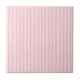 Pink Stripes Kakelplatta