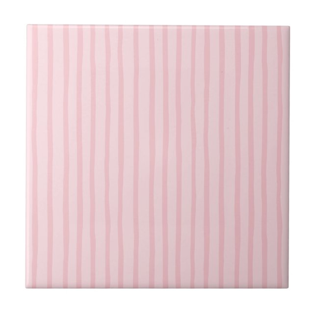 Pink Stripes Kakelplatta (Framsidan)
