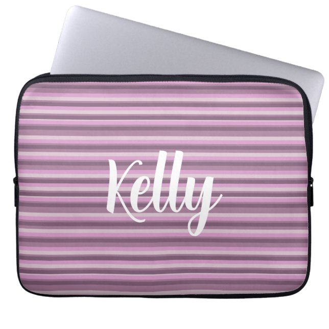 Pink stripes laptop fodral (Framsidan)