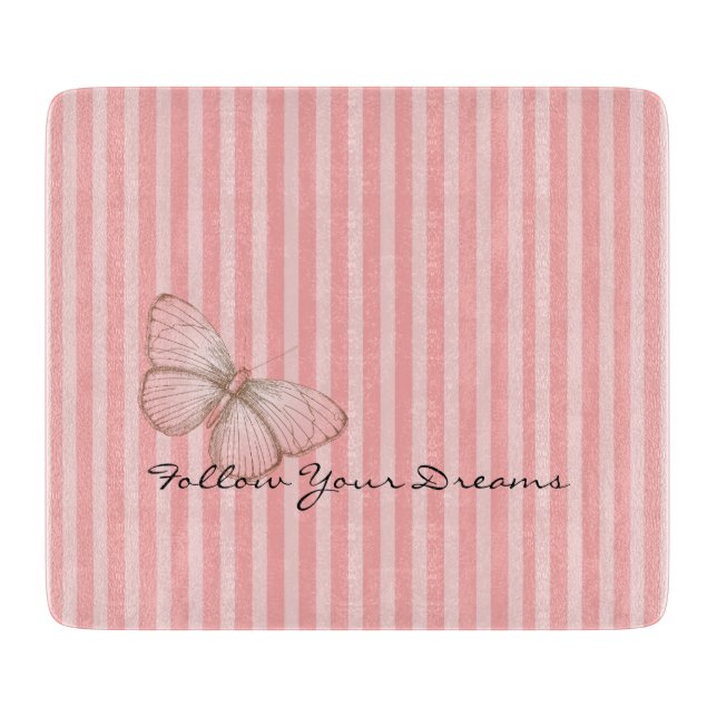 Pink Stripes with Butterfly (Framsidan)