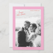 Pink Summer Wedding Save the Date