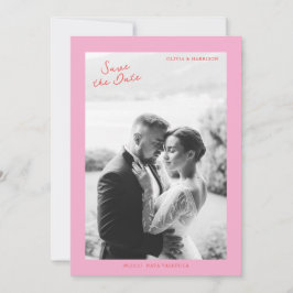 Pink Summer Wedding Save the Date Inbjudningar