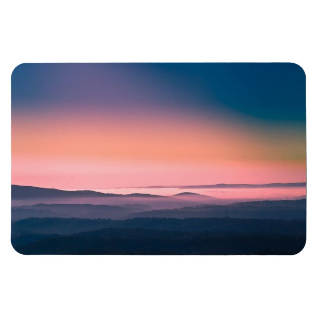 Pink Sunrise Hot Springs National Park, Arkansas Magnet (Horisontell)