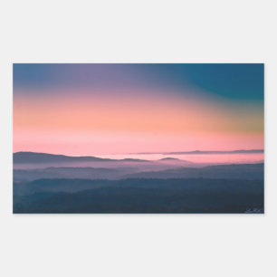 Pink Sunrise Hot Springs Nationalpark, Arkansas Rektangulärt Klistermärke