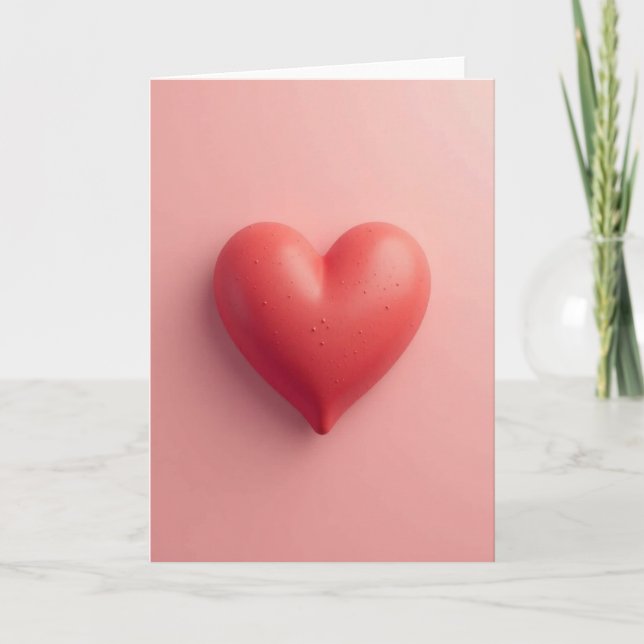 Pink Sweet 3D Valentines Card Kort (Framsida)