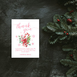 Pink Sweet Snowflake Festive Candy Baby Shower Tack Kort