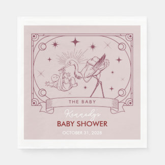 Pink Tarot Baby Shower Napkin Pappersservett