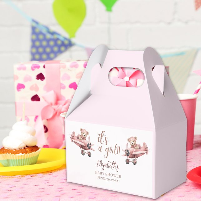 Pink Teddy Bear Baby Girl Shower Presentaskar (Skapare uppladdad)