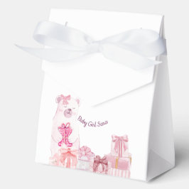 Pink Teddy Bear Baby Shower Favor Bag Presentaskar