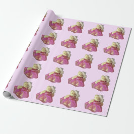 Pink teddy bear party animal presentpapper