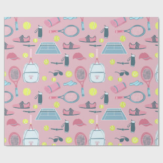 pink tennis racket ball court equipment presentpapper