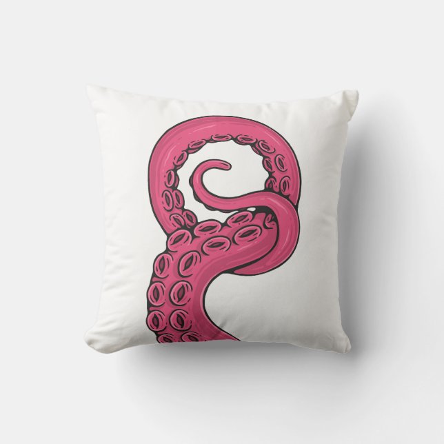 Pink Tentacle Kudde (Framsida)