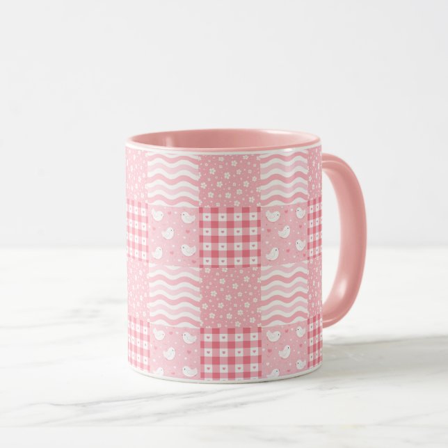 Pink Textures Mugg (Framsida höger)