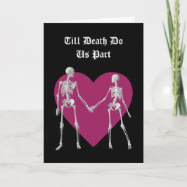 Pink Till Death Do Us Part Valentine's Day Card Tack Kort