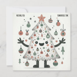 Pink Tree-mendous Time Julkort